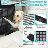 Double Layer Mesh with Zipper Universal Car Dog Barrier for SUVs Travel Pet Clever 