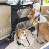 Dual Layer Pet Car Divider Back Seat Barrier Net Travel Pet Clever Black 