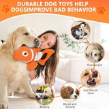 Durable Clownfish Design Plush Squeaky Dog Toys Dog Toys Pet Clever 