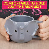 Elephant Mug 14 oz Cute Ceramic Coffee Mug 3D Porcelain Tea Mug for Women Other Pets Design Mugs Pet Clever 