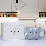 Elephant Mug 14 oz Cute Ceramic Coffee Mug 3D Porcelain Tea Mug for Women Other Pets Design Mugs Pet Clever 