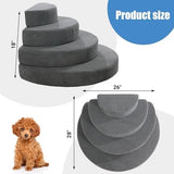 Extra Wide Stable 4 Steps Foam Pet Stairs for High Bed Dog Houses Pet Clever 