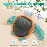 Flapping Fins Cute Turtle Interactive Catnip Toy Cat Toys Pet Clever 