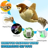 Flapping Wings Sparrow Catnip Toys Cat Toys Pet Clever 