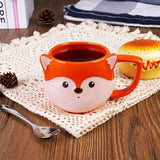 Fox Mug 14 oz Cute Ceramic Coffee Mug 3D Porcelain Tea Mug for Women Other Pets Design Mugs Pet Clever 