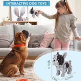 Frenchie Dog Toys Plush Interactive Dog Toy with Crinkle Paper and Squeaker Toys Pet Clever 