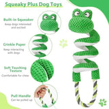 Frog Interactive Squeaky Dog Toys with Pull Rope Toys Pet Clever 