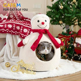 Funny Teddy Fleece Cat Bed Cave for Pets Cat Bes & Mats Pet Clever 