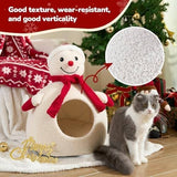 Funny Teddy Fleece Cat Bed Cave for Pets Cat Bes & Mats Pet Clever 