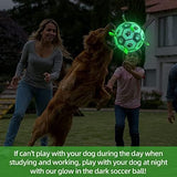 Glow in The Dark Dog Toys Soccer Ball with Straps Toys Pet Clever 