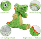 Green Dinosaur Plush Squeaky Dog Toy Toys Pet Clever 