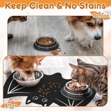 Halloween Pet Mats for Food and Water Dog Cat Food Mats Pet Feeding Mat Dog Bowls & Feeders Pet Clever 