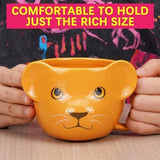 Lion Mug 16 oz Cute Ceramic Coffee Mug 3D Porcelain Tea Mug for Women Other Pets Design Mugs Pet Clever 