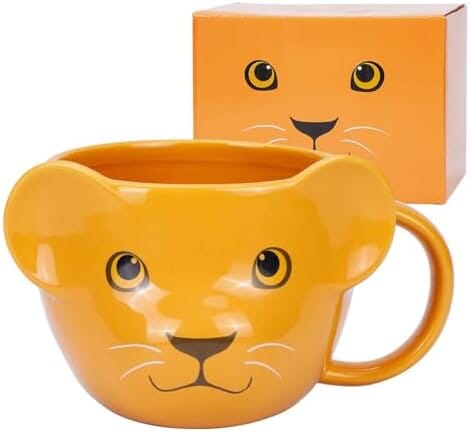 Lion Mug 16 oz Cute Ceramic Coffee Mug 3D Porcelain Tea Mug for Women Other Pets Design Mugs Pet Clever 