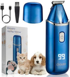 Low Noise Rechargeable Corldless Dog Clippers for Grooming with LED Light Dog Hair Trimmers Pet Clever 