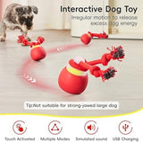 Moving Wicked Ball for Pup with Rope Toys Pet Clever 