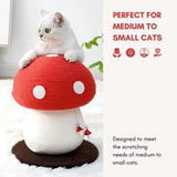 Mushroom Cat Scratching Post No Assembly Required Cat Trees & Scratching Posts Pet Clever 