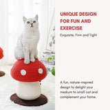 Mushroom Cat Scratching Post No Assembly Required Cat Trees & Scratching Posts Pet Clever 