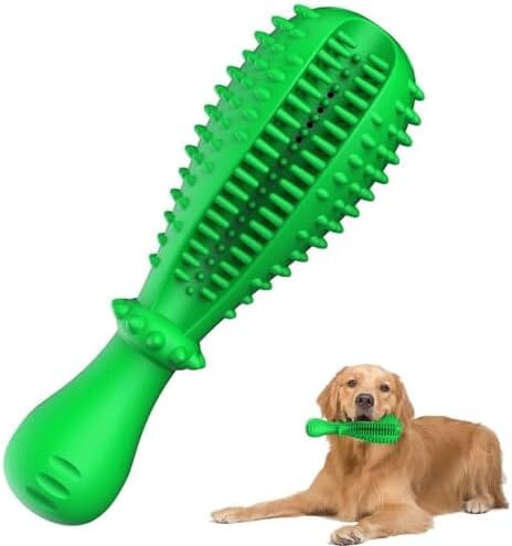 Natural Rubber Tough Hard Dog Interactive Toys Toothbrush Pet Clever 