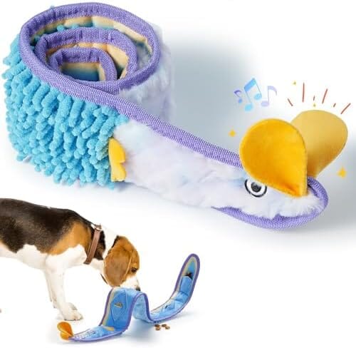 No Stuffing Eel Crinkle Dog Squeaky Toys Toys Pet Clever 