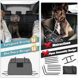 One-Piece Escape-Proof Back Seat Mesh Dog Car Net Barrier Black Travel Pet Clever 