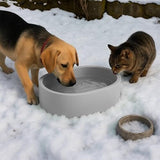 Outdoor Heated Dog Bowl with Chew Resistant Power Cord Dog Bowls & Feeders Pet Clever 
