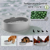 Outdoor Heated Dog Bowl with Chew Resistant Power Cord Dog Bowls & Feeders Pet Clever 