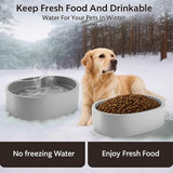Outdoor Heated Dog Bowl with Chew Resistant Power Cord Dog Bowls & Feeders Pet Clever 
