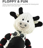 Outward Hound Thunda Tugga Cow Plush & Squeaky Dog Tug Toy Dog Toys Pet Clever 