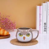 Owl Mug 14 oz Cute Ceramic Coffee Mug 3D Porcelain Tea Mug for Women Other Pets Design Mugs Pet Clever 