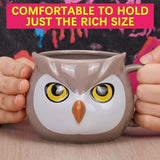 Owl Mug 14 oz Cute Ceramic Coffee Mug 3D Porcelain Tea Mug for Women Other Pets Design Mugs Pet Clever 