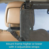Padded Steel Frame with Heavy Duty Coated Dog Net Barrier for Car, Truck or SUV Travel Pet Clever 