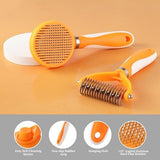 Pet Grooming Brush and Self Cleaning Slicker Brush Dog Combs Pet Clever 