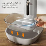 Pet Standing Water Dispenser Cat Dog Standing Bowl with Detachable Pole Dog Bowls & Feeders Pet Clever 