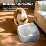 Pet Water Dispenser 3-Tired Standalone Water Bowl Indoor with Dual Pumps Quiet, Filter and Sponge Replaceable BPA-Free 2L/67 oz Dog Bowls & Feeders Pet Clever 