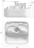 Pet Water Dispenser 3-Tired Standalone Water Bowl Indoor with Dual Pumps Quiet, Filter and Sponge Replaceable BPA-Free 2L/67 oz Dog Bowls & Feeders Pet Clever 