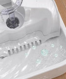 Pet Water Dispenser 3-Tired Standalone Water Bowl Indoor with Dual Pumps Quiet, Filter and Sponge Replaceable BPA-Free 2L/67 oz Dog Bowls & Feeders Pet Clever 