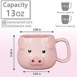 Pig Coffee Mug 14 oz Ceramic Novelty Coffee Mug 3D Porcelain Tea Mug Other Pets Design Mugs Pet Clever 