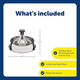 Scratch and Rust Resistant Automatic Water Dispenser for Pets- Filters Included Dog Bowls & Feeders Pet Clever 