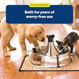 Scratch and Rust Resistant Automatic Water Dispenser for Pets- Filters Included Dog Bowls & Feeders Pet Clever 