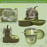 Self-Dispensing 2.2L Gravity Waterer Fountain with Snack Bowl Dog Bowls & Feeders Pet Clever 