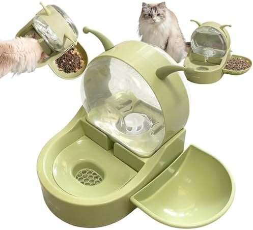 Self-Dispensing 2.2L Gravity Waterer Fountain with Snack Bowl Dog Bowls & Feeders Pet Clever 