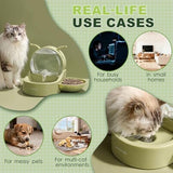 Self-Dispensing 2.2L Gravity Waterer Fountain with Snack Bowl Dog Bowls & Feeders Pet Clever 