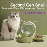 Self-Dispensing 2.2L Gravity Waterer Fountain with Snack Bowl Dog Bowls & Feeders Pet Clever 