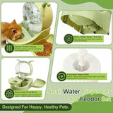 Self-Dispensing 2.2L Gravity Waterer Fountain with Snack Bowl Dog Bowls & Feeders Pet Clever 