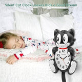 Silent Non Ticking with Moving Eyes and Pendulum Tail Home Decor Cats Pet Clever 