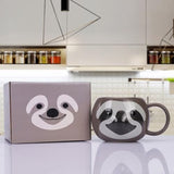 Sloth Mug 16 oz Ceramic Coffee Mug 3D Porcelain Tea Mug for Women Other Pets Design Mugs Pet Clever 