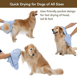 Soft Microfiber Drying Towel and Hooded Robe Set for Fast Drying Dogs Cat Clothing Pet Clever 