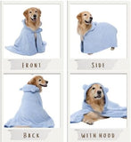 Soft Microfiber Drying Towel and Hooded Robe Set for Fast Drying Dogs Cat Clothing Pet Clever 