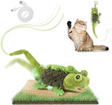 Touch Activated Flapping Chirping Lizard Kitten Toy with Catnip for Indoor Cats Cat Pet Clever 